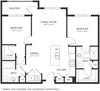 B2 2D Floor Plan Two-Bedroom Floor Plan B2 | Axis Hamilton Apartments